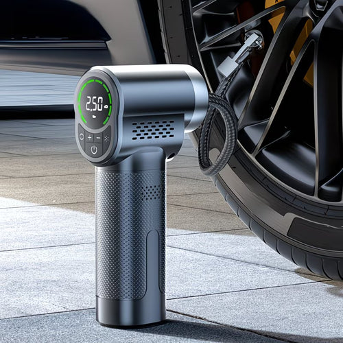 Portable Wireless Handheld Car Tire Inflator with Tire Pressure Gauge | For Cars, Motorcycles, E-Bikes, Bicycles, Balls & More