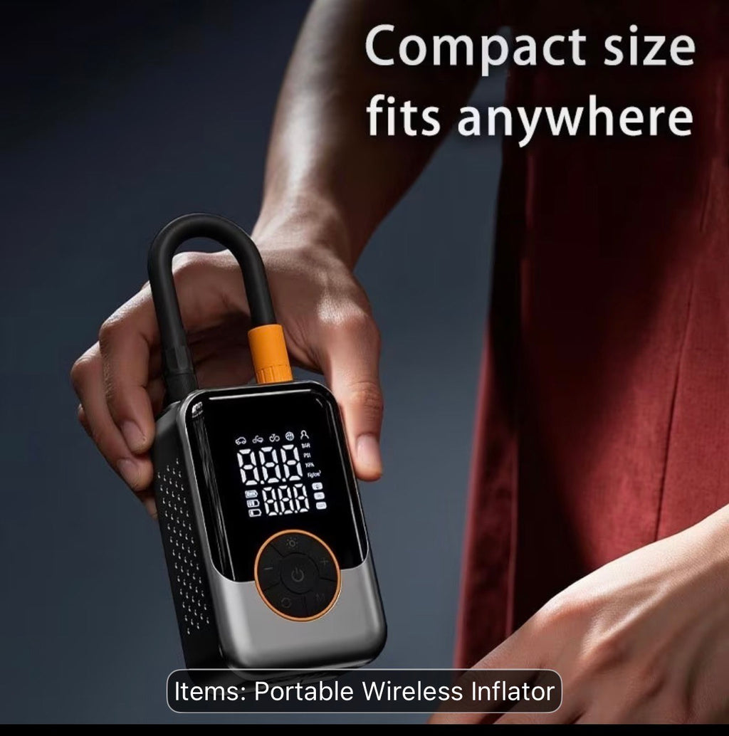 Portable Wireless Inflator in car cup holder
