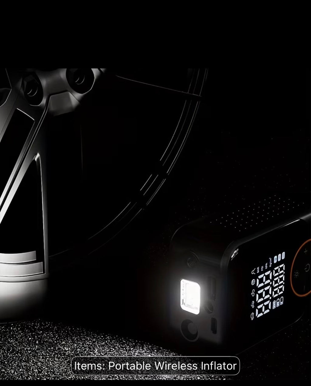 Portable Wireless Inflator close-up