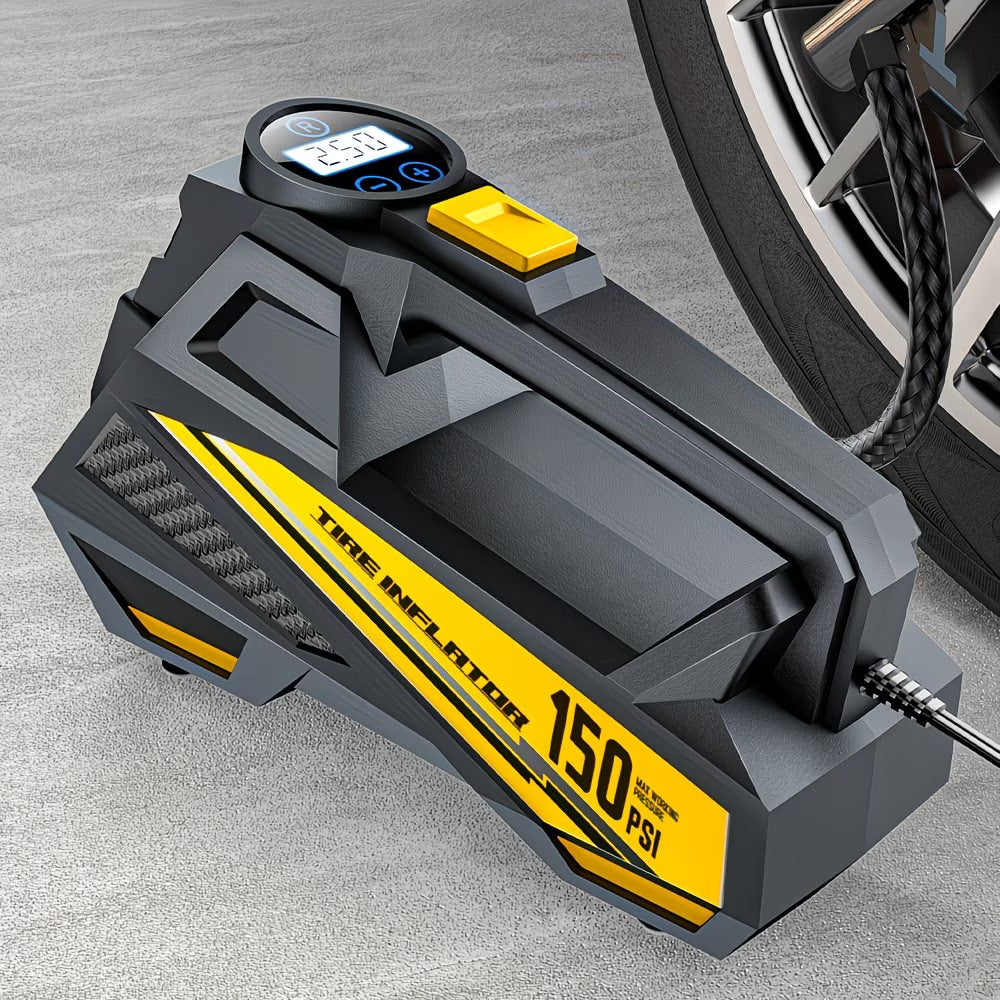 Carsun Digital Tire Inflator — Portable Car Air Compressor Pump with LED Light | DC 12V | For Cars, Motorcycles & Bicycles